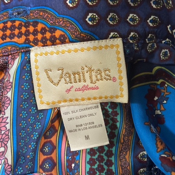 Vanitas of California Sleeveless Silk Dress Size Medium - Picture 3 of 5